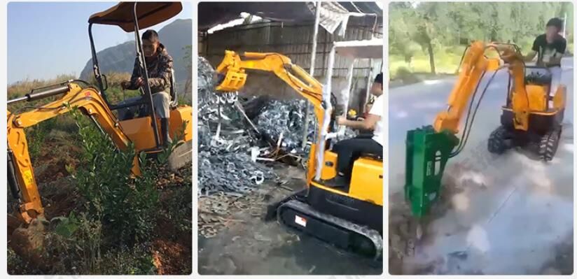 CE Mini Digger Farm Construction Excavating Machine Crawler Track Excavator