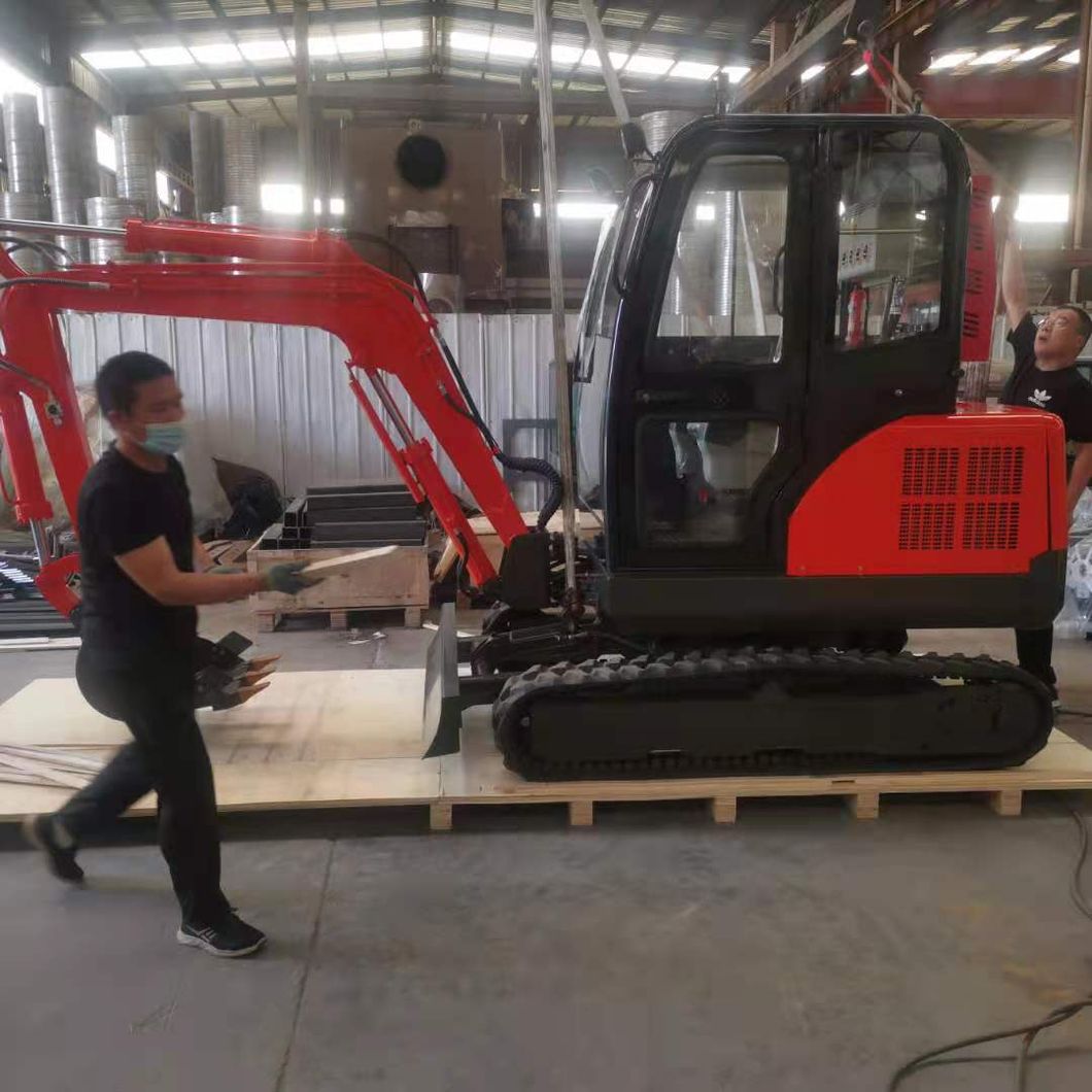 CE Mini Digger Farm Construction Excavating Machine Crawler Track Excavator