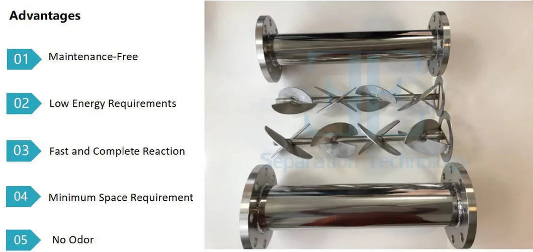 Ecopro Tube Mixer Inline Liquid Mixer Static Mixer for Wastewater Treatment