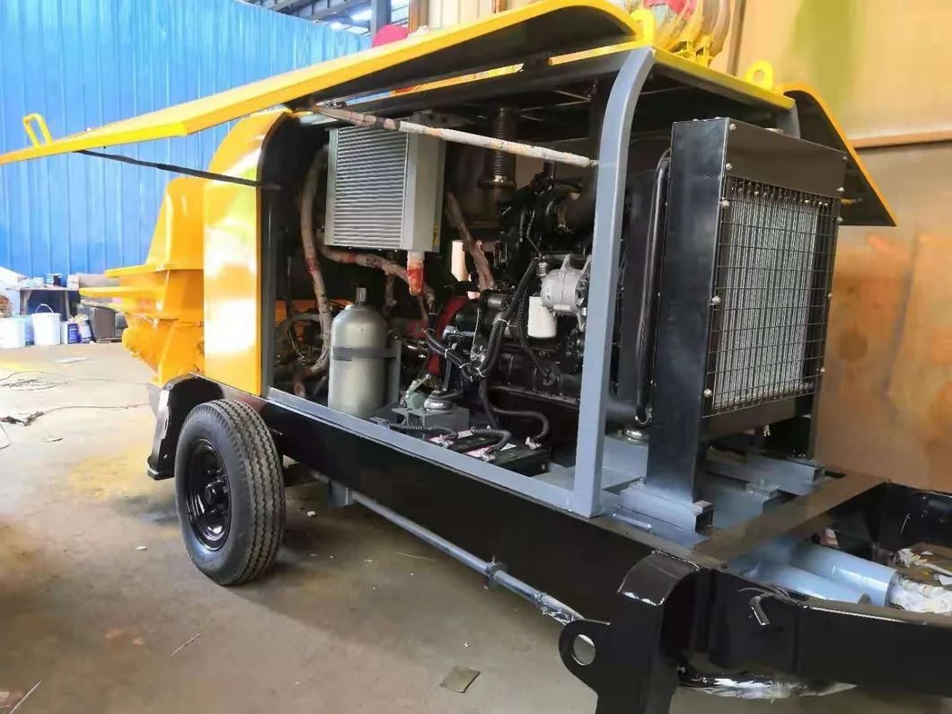 Hbt40.10.60RS Small Diesel Concrete Pump, Trailer Mounted Concrete Pump