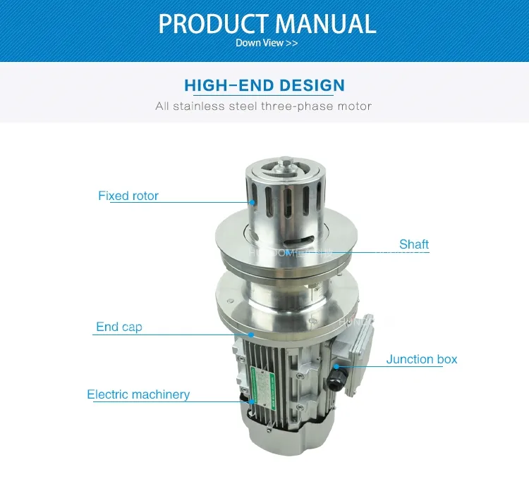 High Shear Intermittent Kettle Bottom Homogenizing Emulsification Mixer