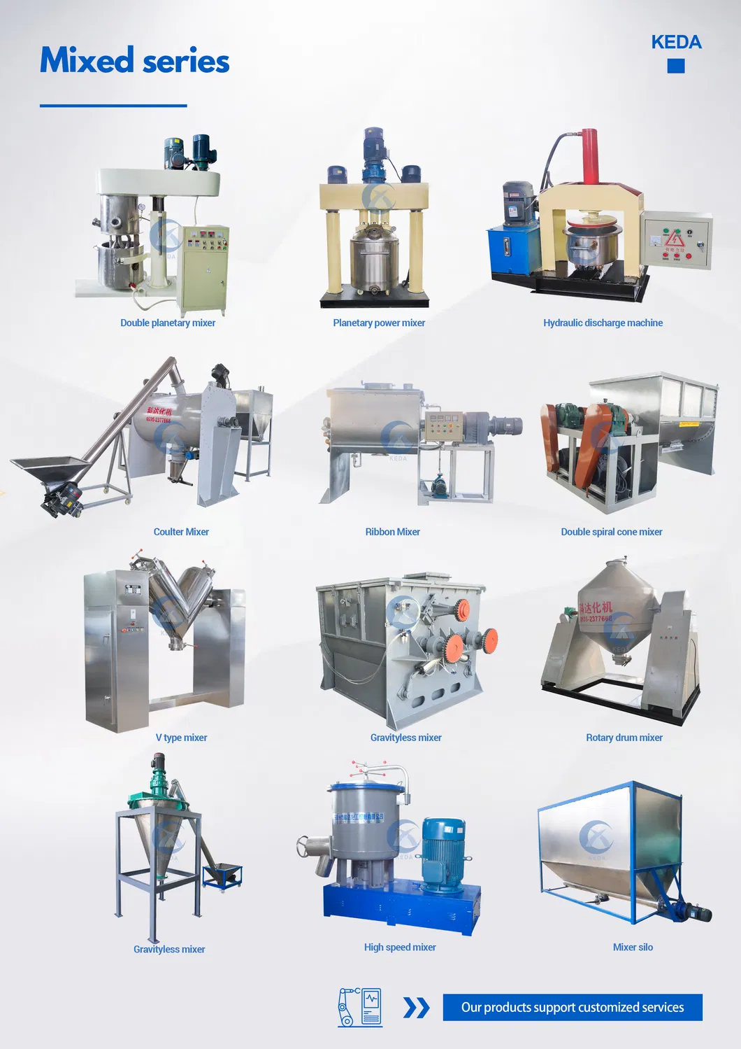 Horizontal Fertilizer Powder Plow Plough Shear Mixer Machine