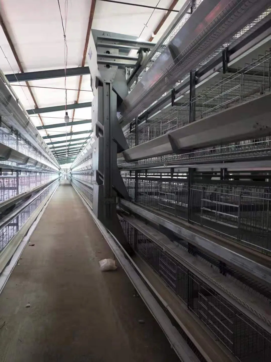 New Cage H Type Hens Cages Hot Galvanized 6 Tiers Cage Wiremeshes Cage Full Automatic for Egg Collection