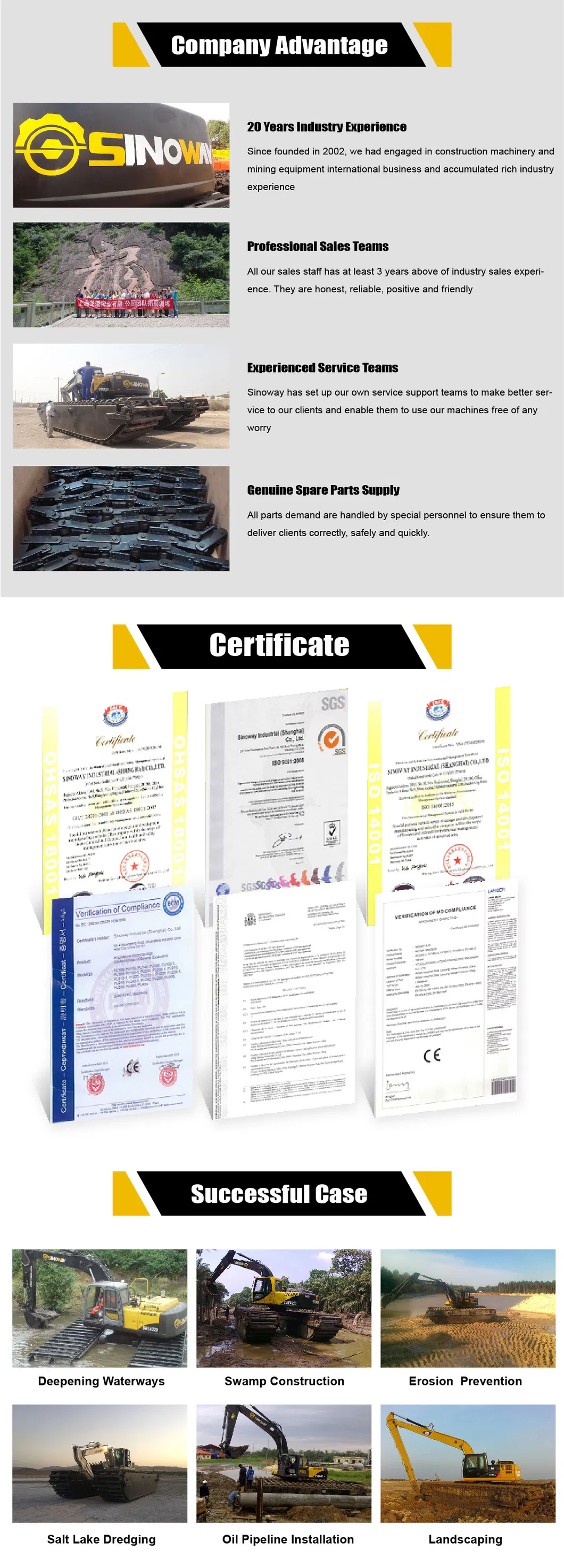 New Crawler Floating Excavator with Dredging Pump and Hydraulic Spud Piles
