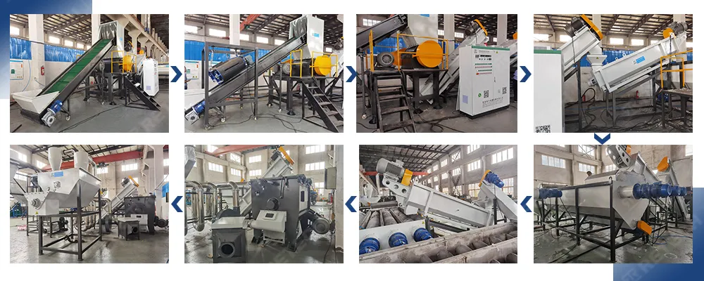 Plastic Waste Recycling Machine Plant Recycled Plastic PP PE LDPE LLDPE Film Washing Line