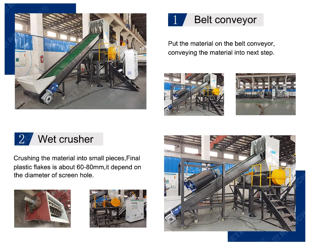 Plastic Waste Recycling Machine Plant Recycled Plastic PP PE LDPE LLDPE Film Washing Line