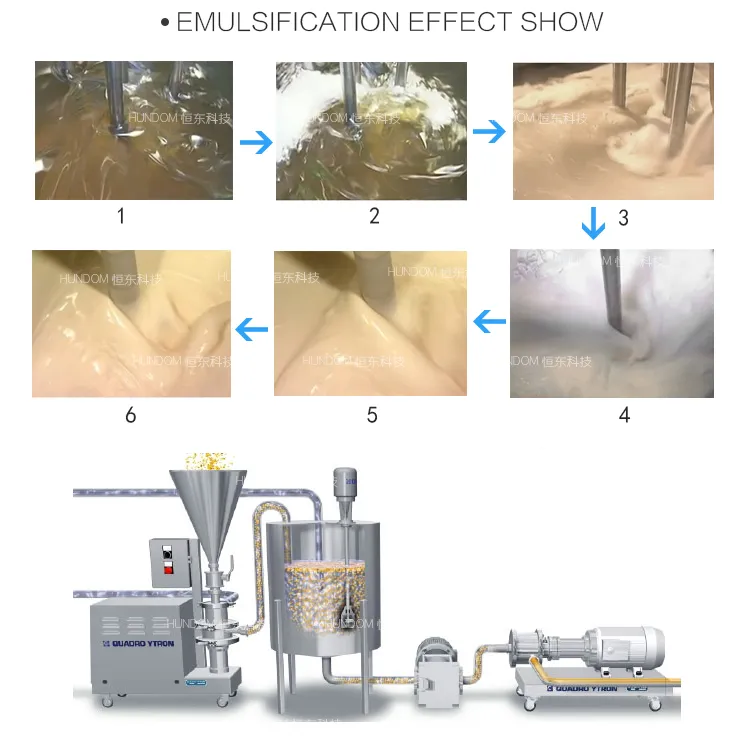 Sanitary Top Homogenizer Type High Shear Emulsifying Mixer Machine