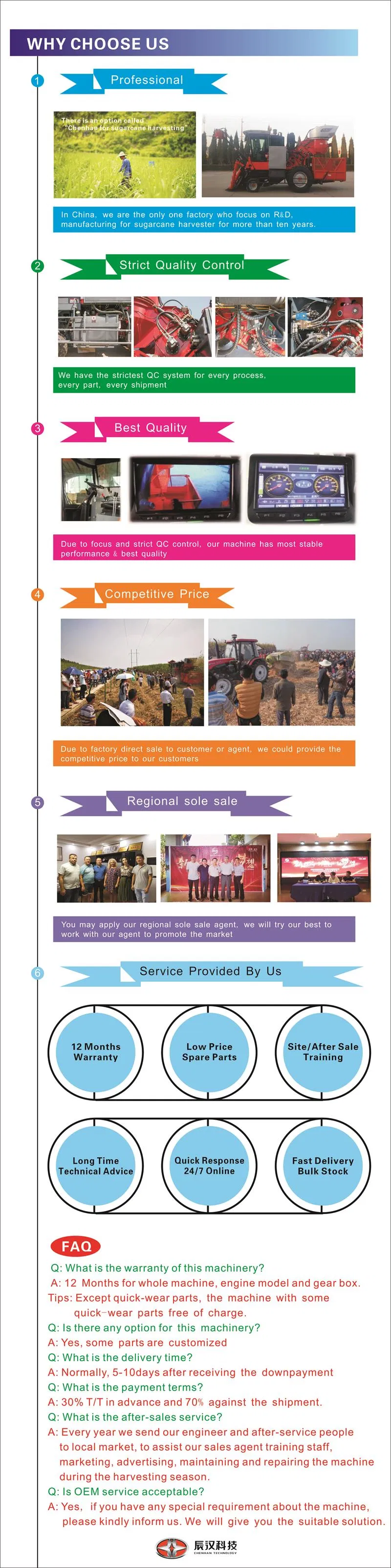 Wheel Style Combined Sugarcane Harvester Price for Brazil, Mexico, Vietnam, India